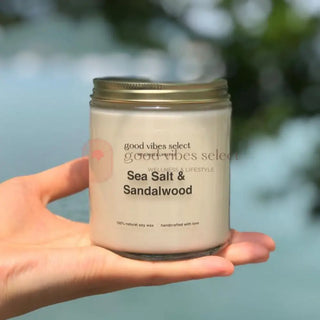【放鬆減壓｜安撫緊張及焦慮｜增強專注力】海鹽檀木蠟燭 Seasalt & Sandalwood Candle - Good Vibes Select
