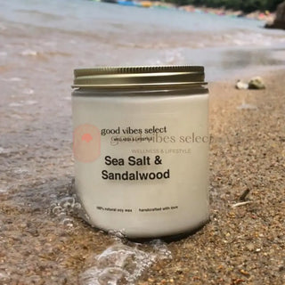 【放鬆減壓｜安撫緊張及焦慮｜增強專注力】海鹽檀木蠟燭 Seasalt & Sandalwood Candle - Good Vibes Select