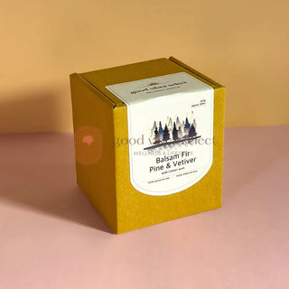 【緩解疲倦感｜舒緩緊張｜幫助入眠】北歐森林 - 香脂冷杉、松樹和香根草蠟燭 Balsam Fir Pine & Vetiver Candle (棉芯) - Good Vibes Select