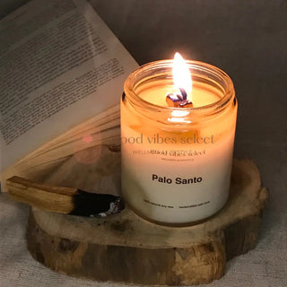 【限時優惠套裝】聖木芯蠟燭🕯️- 長效淨化空間及放鬆舒緩疲勞 | Palo Santo Wick Candle | 以原條聖木為蠟燭芯製作 | 全人手香港製造 - Good Vibes Select