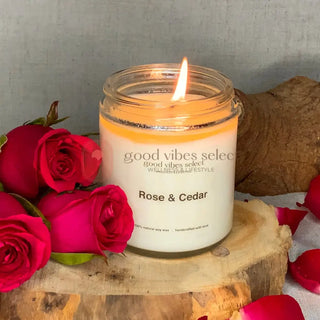 【舒緩情緒壓力 | 提高睡眠品質】玫瑰雪松蠟燭 Rose & Cedar Candle - Good Vibes Select