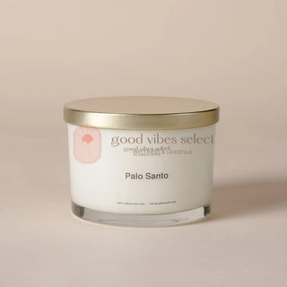 【限量發售 | 大蠟燭】秘魯聖木蠟燭大蠟燭(棉芯)｜可自選香氣｜可用蠟燭燈 - Good Vibes Select