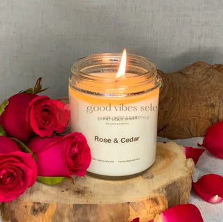 【木質調香氣系列】木質調香氣蠟燭套裝(棉芯) (玫瑰雪松蠟燭+海鹽檀木蠟燭+香脂冷杉、松樹及香根草蠟燭) - Good Vibes Select