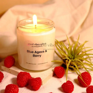 【振奮愉快心情｜舒緩緊張焦慮】香甜漿果 - 藍色龍舌蘭和漿果蠟燭 Blue Agava & Berry Candle (棉芯) - Good Vibes Select